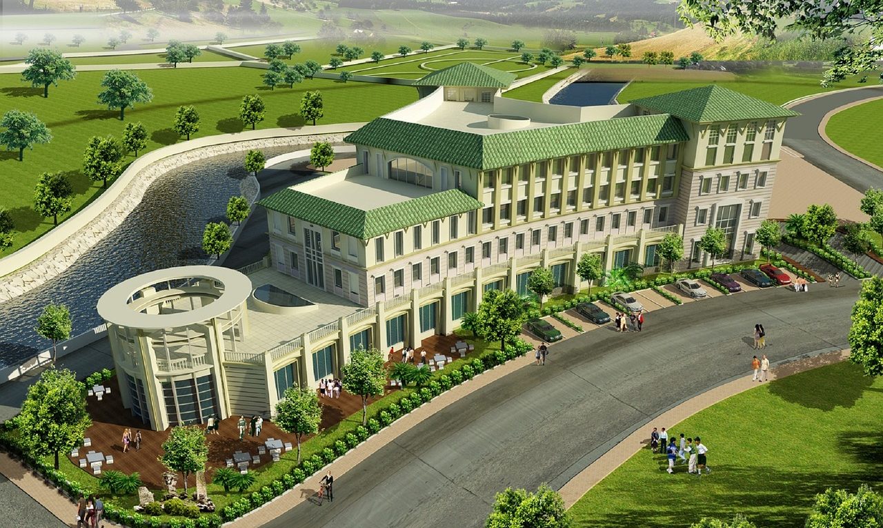 cover artikel desain taman hotel